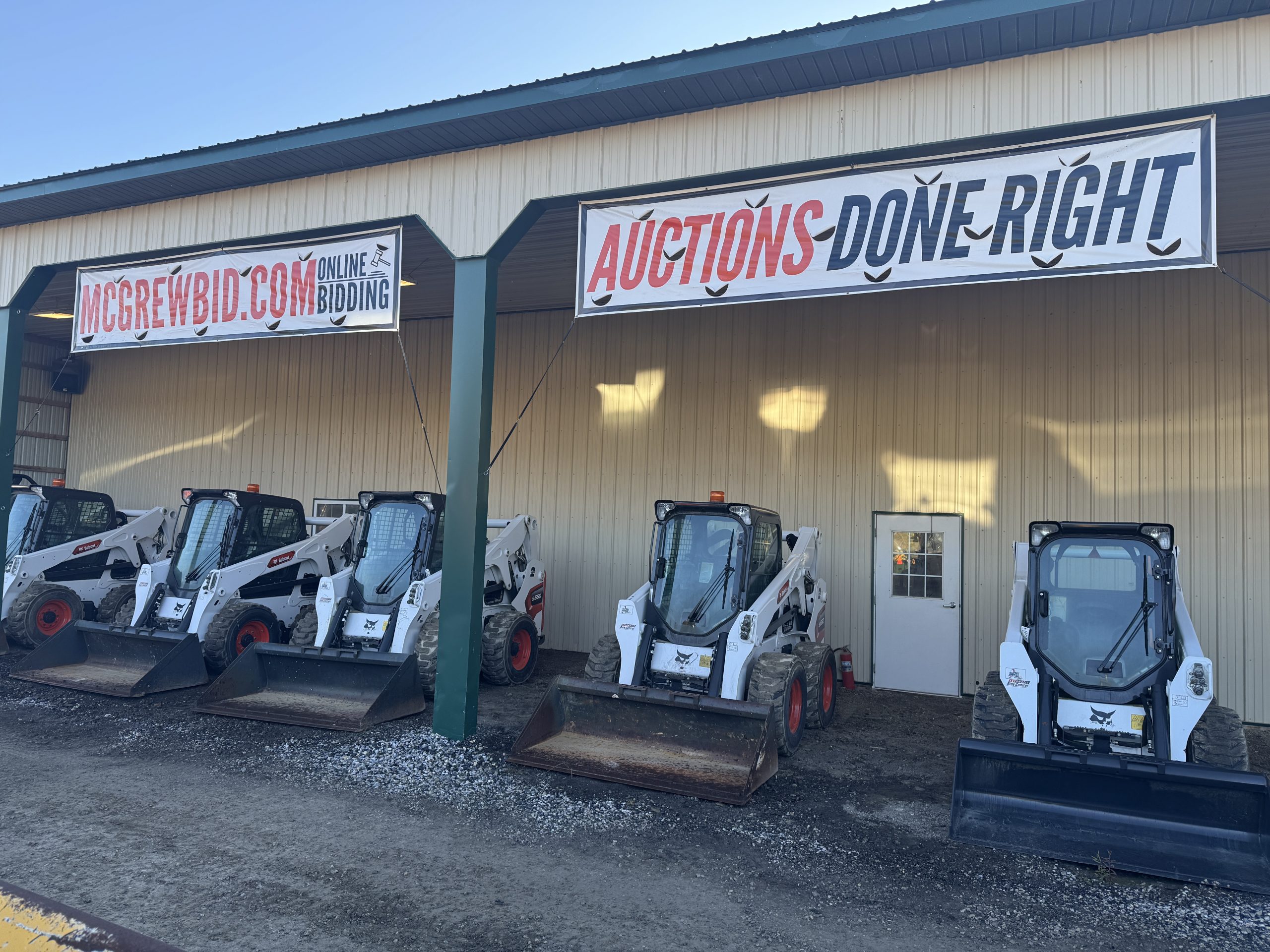 exterior of a auction building